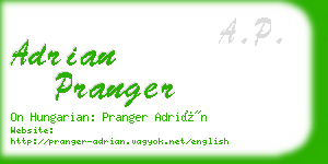 adrian pranger business card